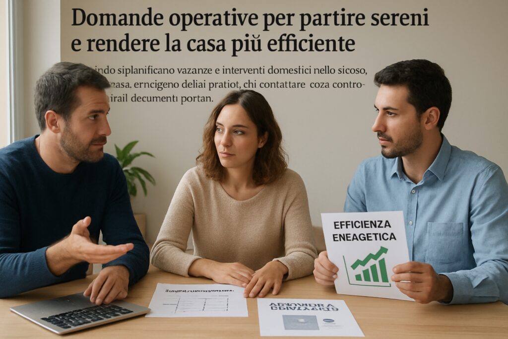 Domande operative per partire sereni e rendere la casa più efficiente